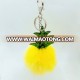 custom fake rabbit fur ball pineapple faux fur pom pom for keychain