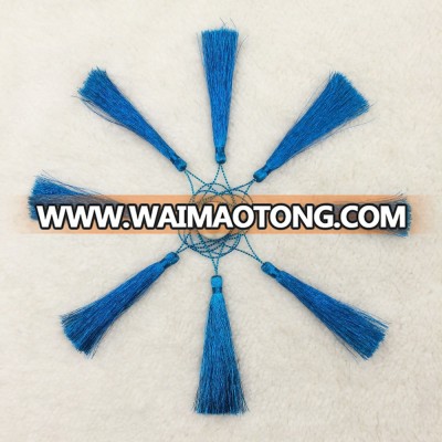 good design high quality blue glitter metallic tassel