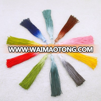 Fashion custom gradient color beautiful nylon tassels for garment