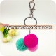 Fashion latest design decorative pom pom ball keychain